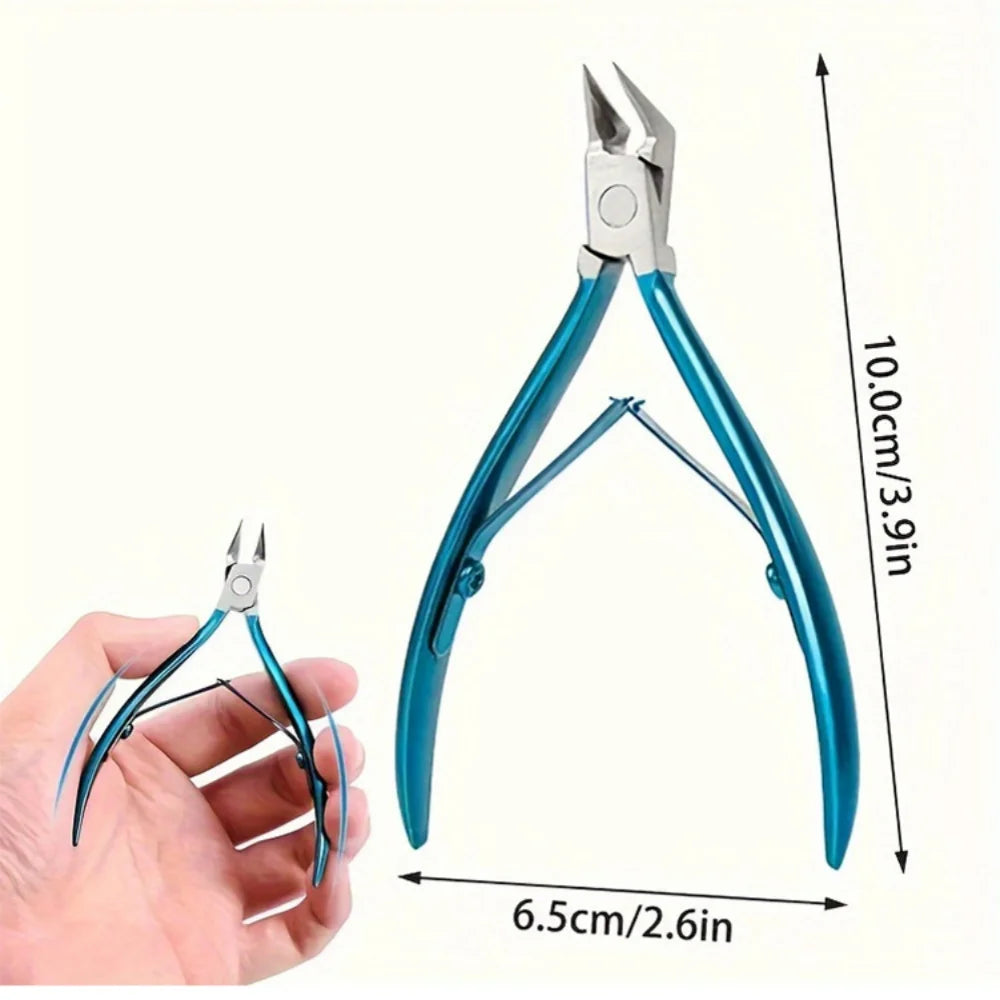 1pc Professional Podiatry Toenail Nipper Stainless Steel Sharp Blade for Ingrown Thick Toenails Wide Opening Pedicure Cutter Vue