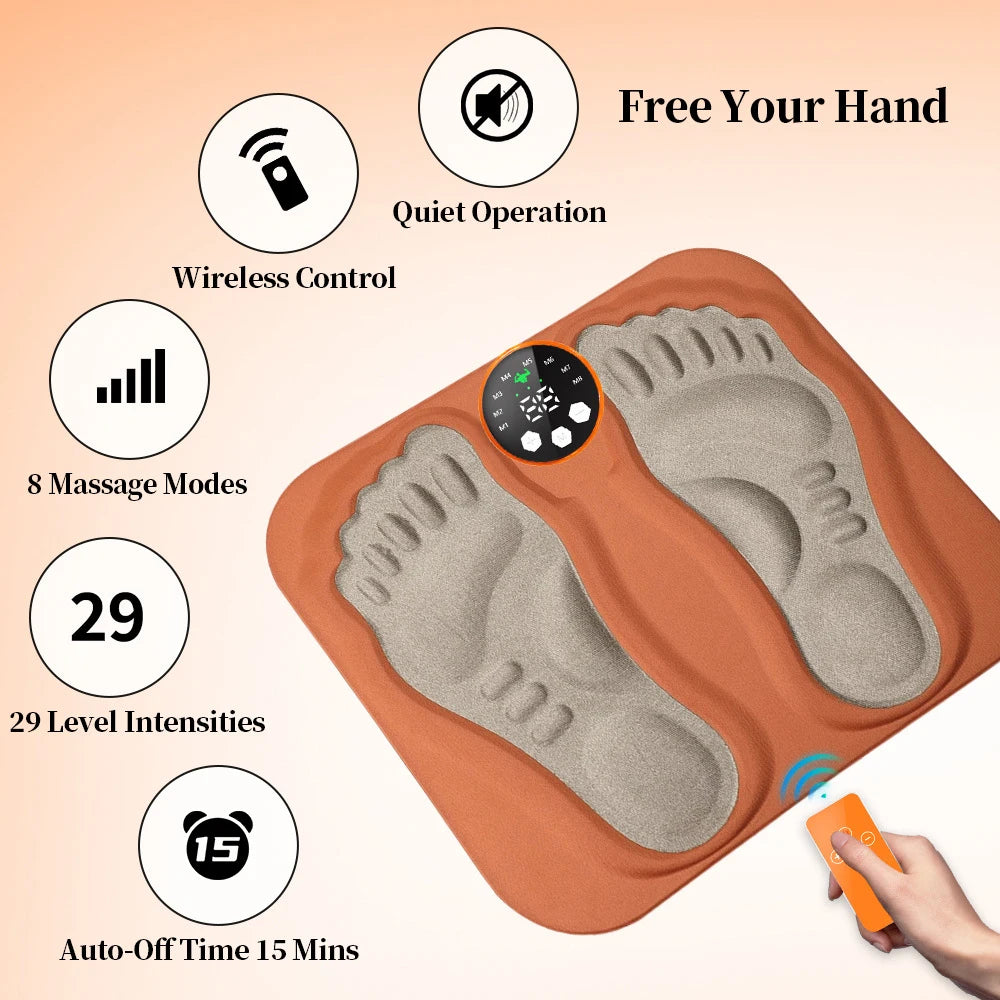 Moajaza 3D EMS Foot Massage Mat – 8 Modes, 29 Levels EMS Foot Massage Mat Vue