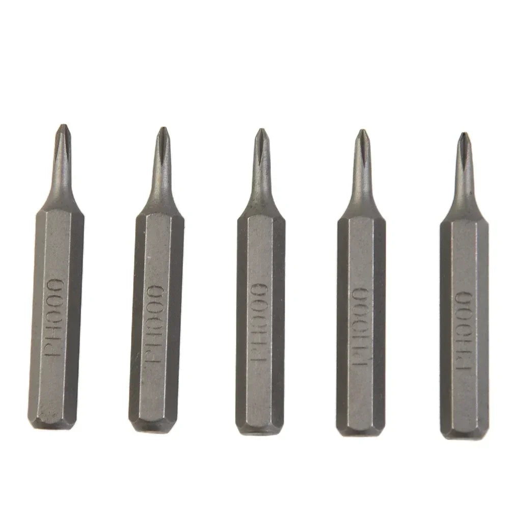 Magnetic Phillips Screwdriver Bit Set 5pc – 4mm Hex PH0000–PH2 Screwdriver Bit Set Vue