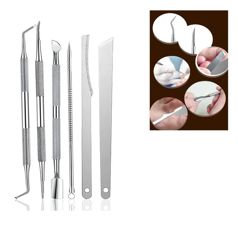 3/6Pcs foot care tool hard and hard skin remover, pedicure care tool, pedicure file, Cuticle pushers,new beauty health tools Vue