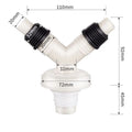 Dual-Interface Washing Machine Drain Tee Dual-Purpose Pipe Connector Floor Drain Joint Two-In-One Anti-Return Drain Pipe Tee Vue -Style 3 16mm