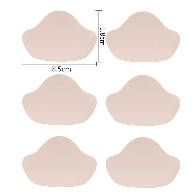 6PCS Self Adhesive Repair Patch For Shoes Heel Wear Hole Sports Shoes Back Pad Anti Wear Washable Patch Vue Beige