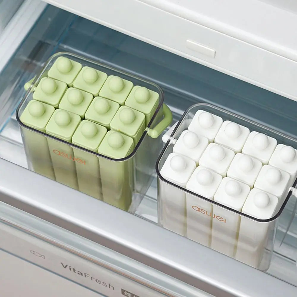 Durable Silicone Old Popsicle Mold Lid Portable Long Bar Ice Tray
