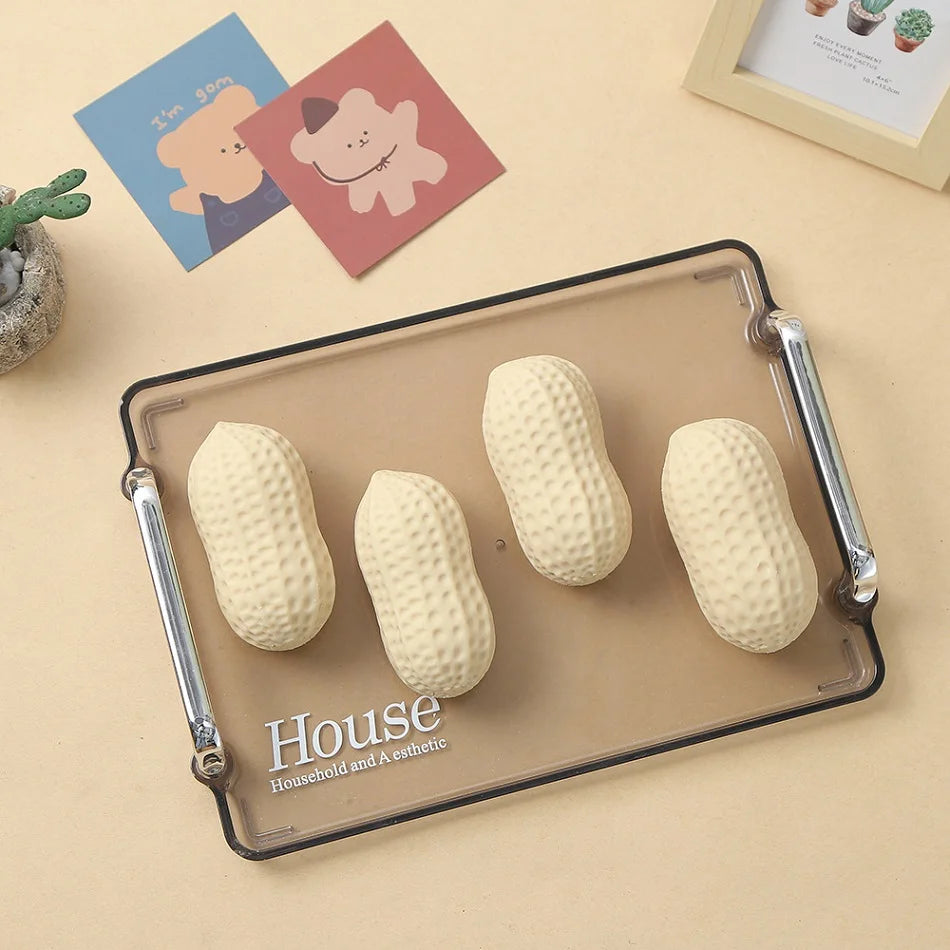 Hot Peanut shape Stress Imitation Peanut Squeeze Ball Squishy Toy Soft Feel Fidget Toy ASMR Sensory Anti Stress Squeeze Toys Vue
