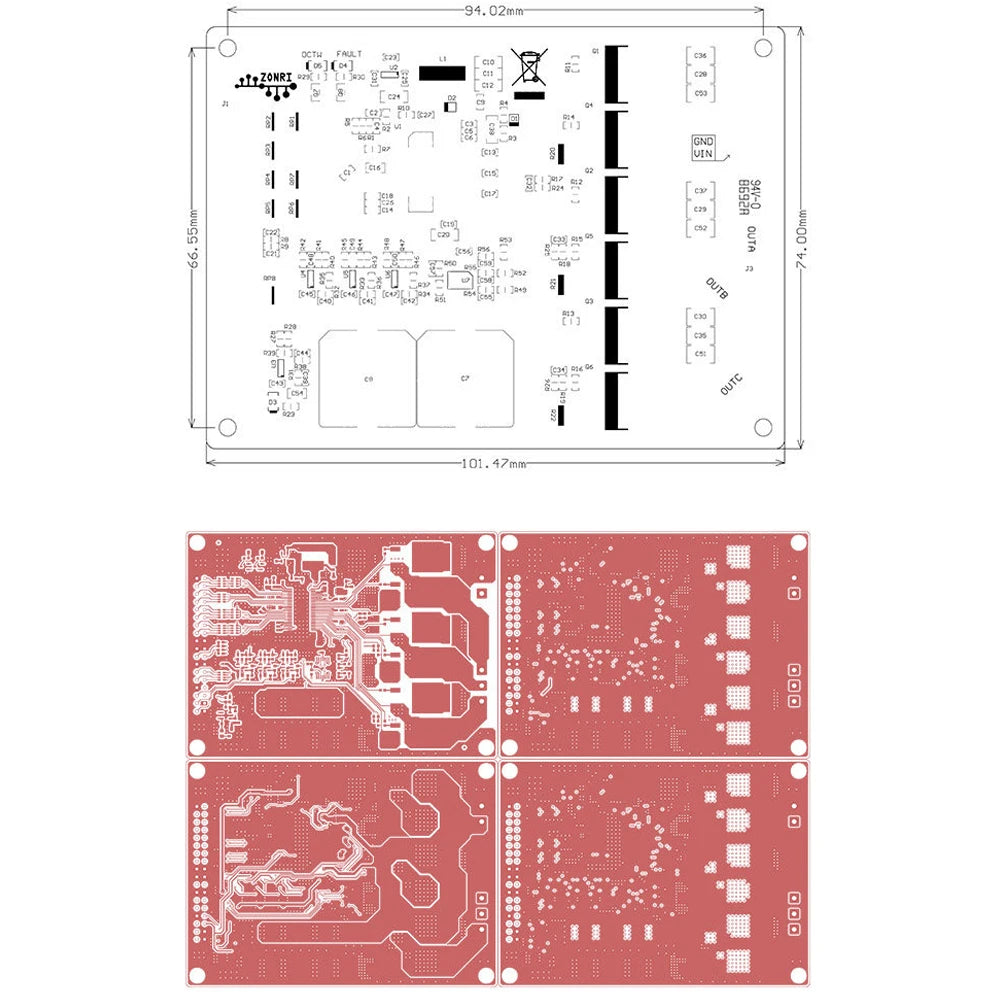 DRV8302 15A Motor Driver Module ST FOC Vector Control BLDC PMSM Brushless Drive 5.5-45V Input Onboard 3-Phase Current Amplifier Vue