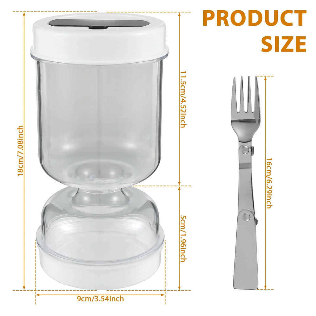 Pickle Container Wet and Dry Separation Pickle Olive Jar with Fork Leakproof Airtight Food Storage Upside Down Pickle Container Vue