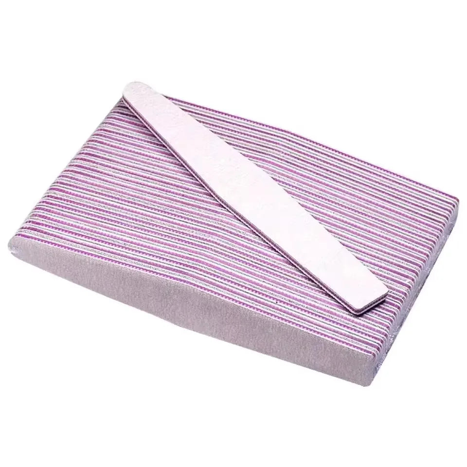 Nail Files (10Pack), 100/180 Grit Emery Boards Nail File for Natural Nails and Acrylic Nails, Double Sided Emory Boards limas p Vue