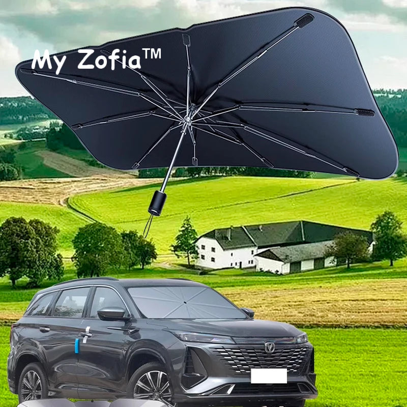 For Changan CS75 Plus Gen III 2025 2026 Car Sunshade Foldable Windshield Umbrella Sun Shade Car Front Window Parasol Accessories Vue