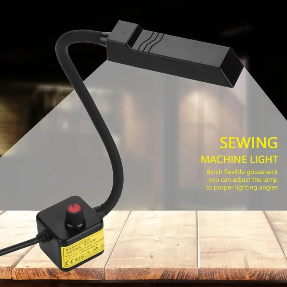 30 LEDs Sewing Machine Light Universal Hose Dimmable Gooseneck Work Lamp Rotary Switch No Flicker Industrial Work Light Lathe Vue