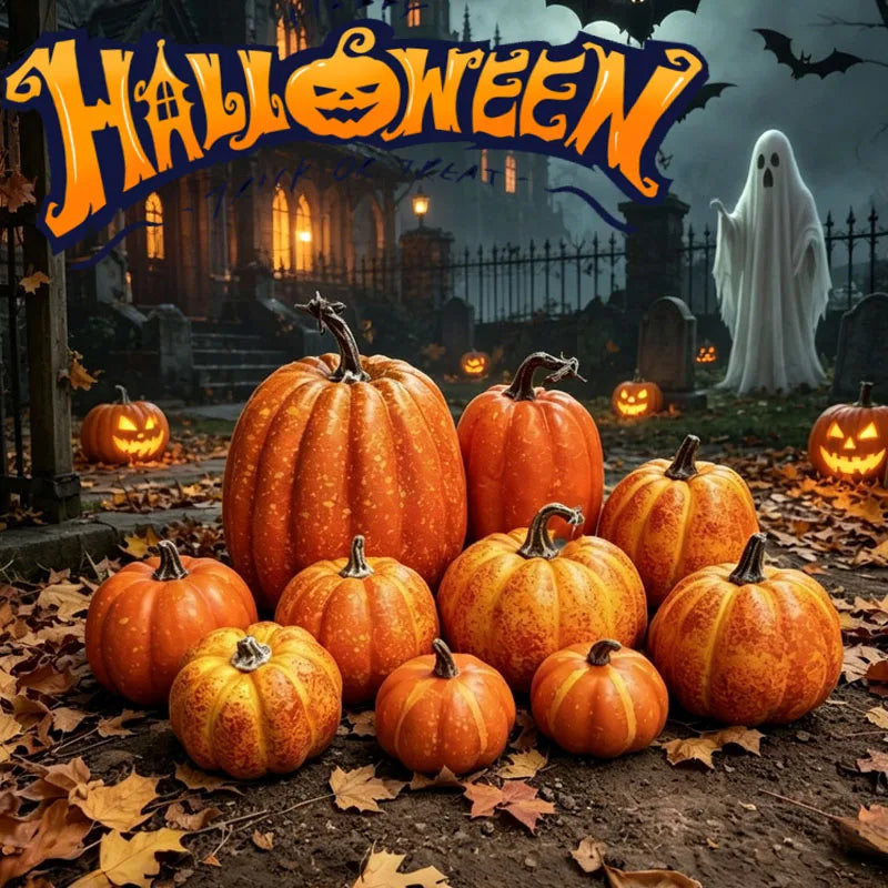 Artificial Pumpkin Decoration for Halloween Party Cabinet Display Photography Prop Realistic Vegetable Early Learning Tool Vue