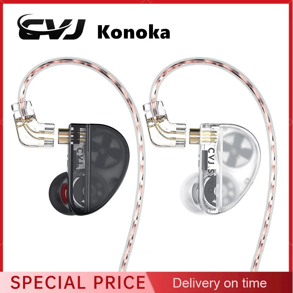 CVJ Konoka Hybrid Wired In-Ear Monitor | 1DD+1BA+1 Vibration HiFi Hybrid In-Ear Monitor Vue
