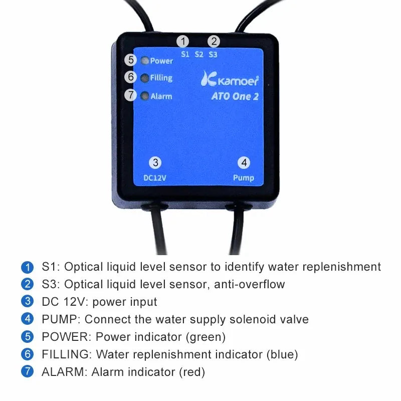 Kamoer ATO One2 Aquarium Smart Automatic System Silent Water Replenisher Water Level Controller for Fish Tank Water Tank Filler Vue