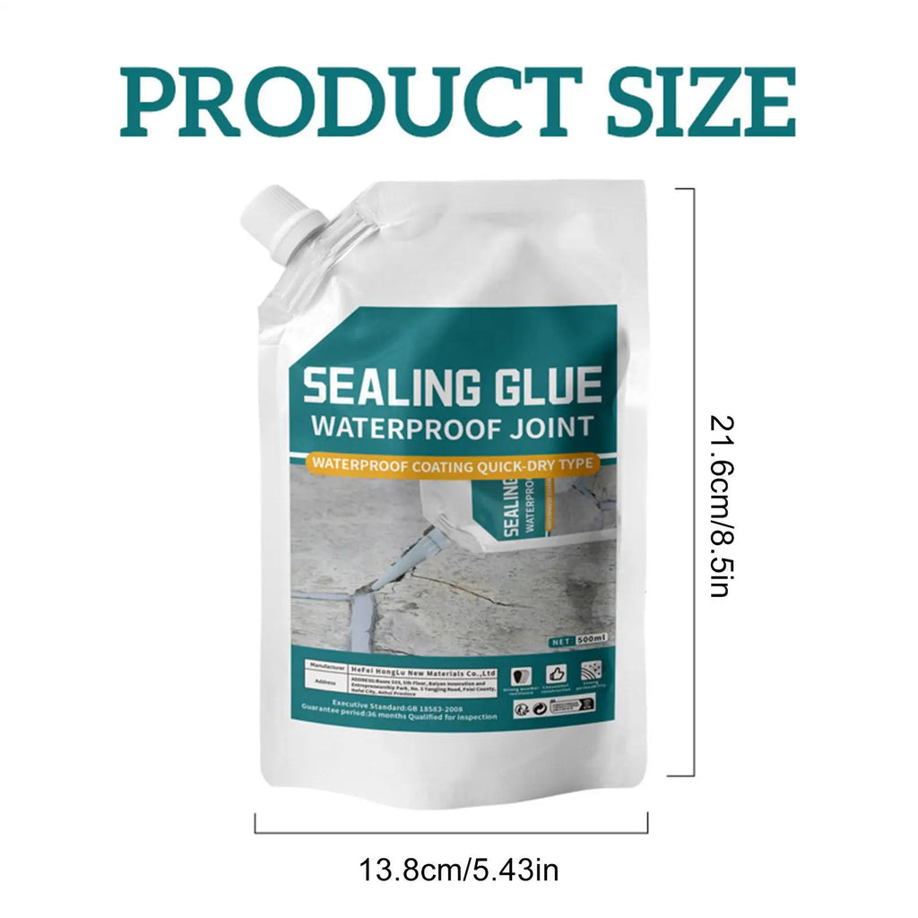 500ml Crack Filling Agent Roof Waterproof Leak Repair Cement Joint Filling Glue Corner Crack Bungalow Leakage Plugging Material Vue
