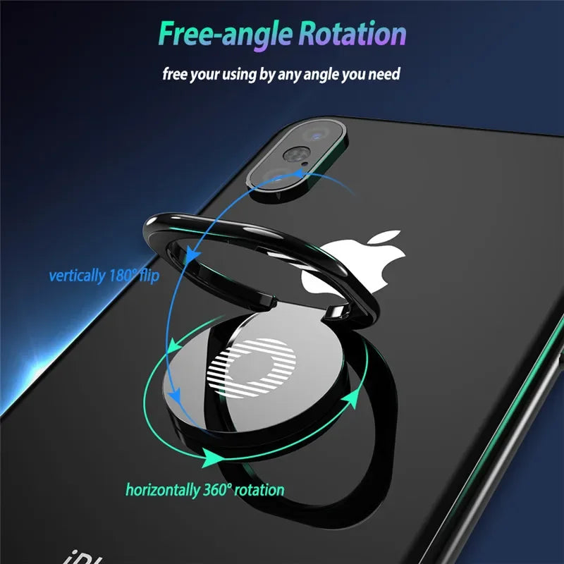 Mini 360 Degree Finger Ring Holder Metal Phone Stand Mount Smartphone Holder for Xiaomi Huawei iPhone Sangsung Mobile Phone Vue