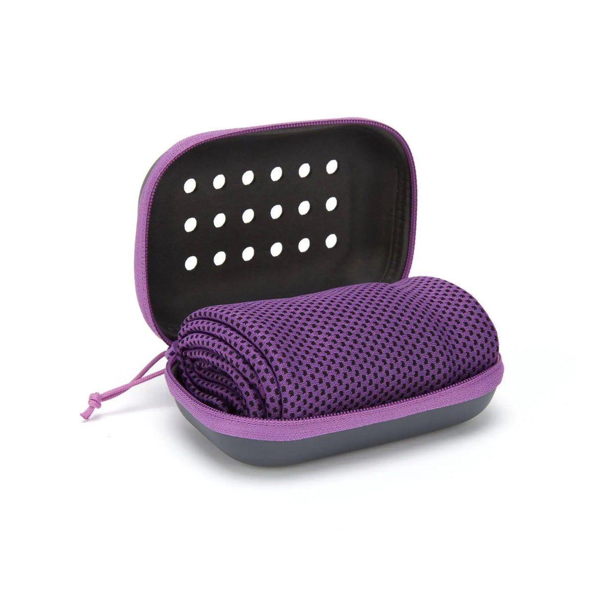 Portable Mini Silica Gel Set Cold Towel Polyester Fiber Outdoor Cooling Towel Fitness sports gym Running quick Dry Cool Towel Vue purple