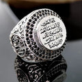 Huitan Gothic Punk Black Stone Statement Ring | Unisex Sizes 5–14 Gothic Statement Ring Vue T0535 8