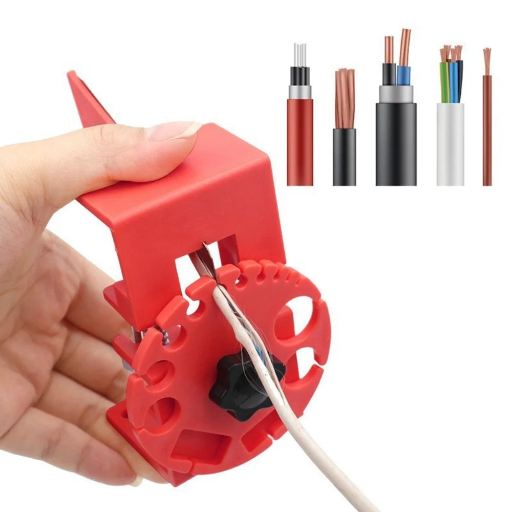 Durable Handheld Wire Stripper Tool Versatile Copper Wire Stripping Machine Iron Nickel Plating Plastic On-The-Go Stripper ABS Vue
