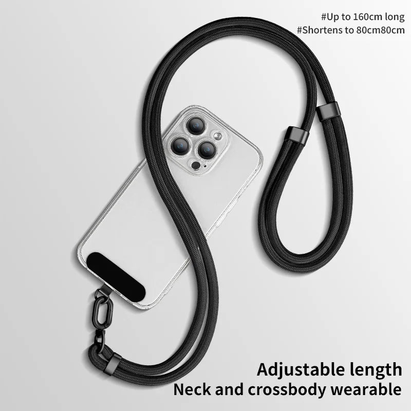 Phone Lanyard Adjustable Detachable Neck Cord Outdoor Universal Crossbody Strap Card Clip for Mobile Phone Case Vue