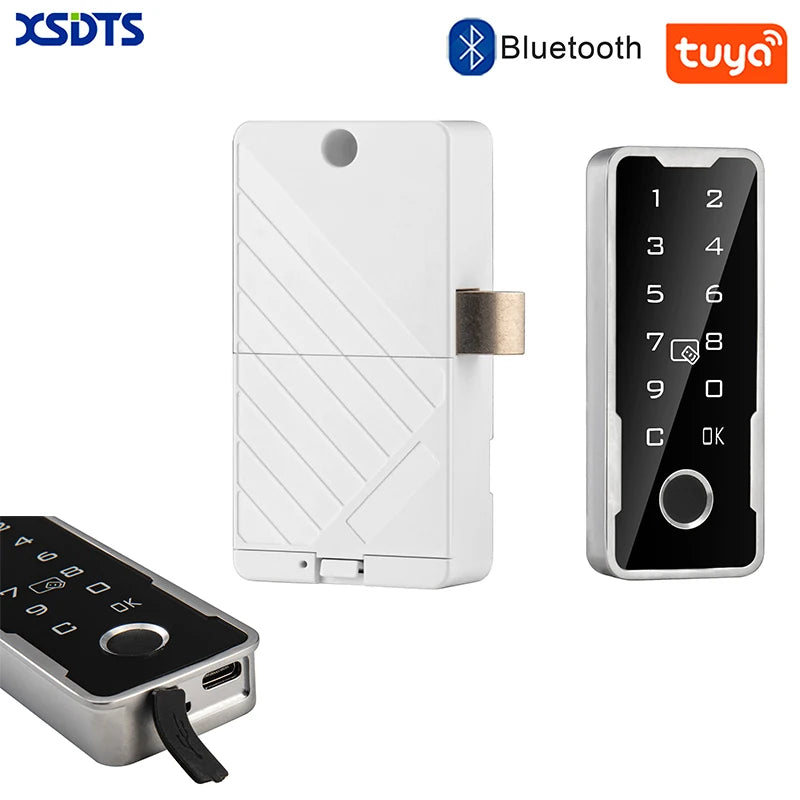 Smart Drawer Cabinet Invisible Lock Tuya APP Fingerprint Ic Card Unlock Cabinet Furniture Electronic Keyless Sensor Lock Vue A-ES1983