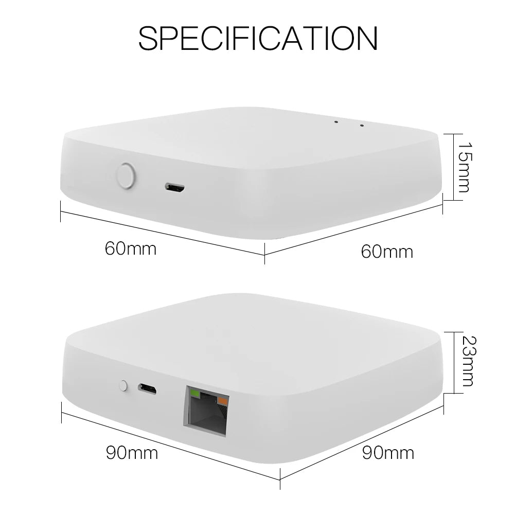 Tuya ZigBee Smart Gateway Hub Smart Home Bridge Smart Life APP Wireless Remote Controller Works with Alexa Google Home Vue