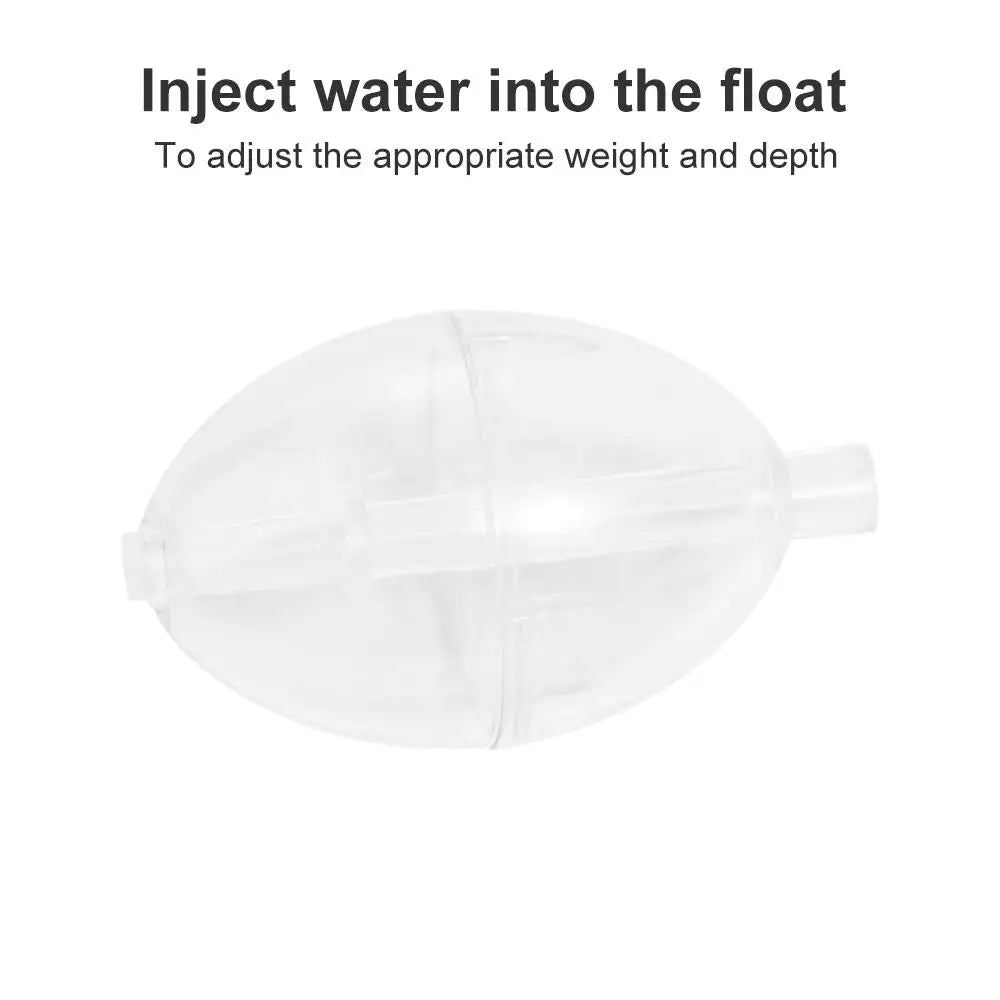 Transparent Fishing Plastic Clear Surface Float Oval Plastic Transparent Oval Bubble Float Highly Sensitive Vertical Vue