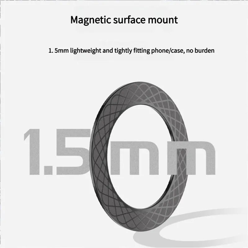 Magnetic Plate Ring For Magsafe Wireless Charger Iron Sheet Sticker Magnet Car Phone Holder For Apple iPhone 14 13 12 Xiaomi Vue