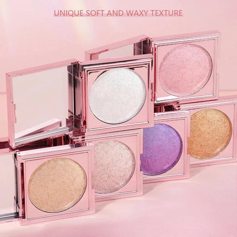 Makeup Highlighting Powder Pearlescent Glitter Highlighter Bronzers Palette Waterproof Long-lasting Face Iluminador Maquiagem Vue