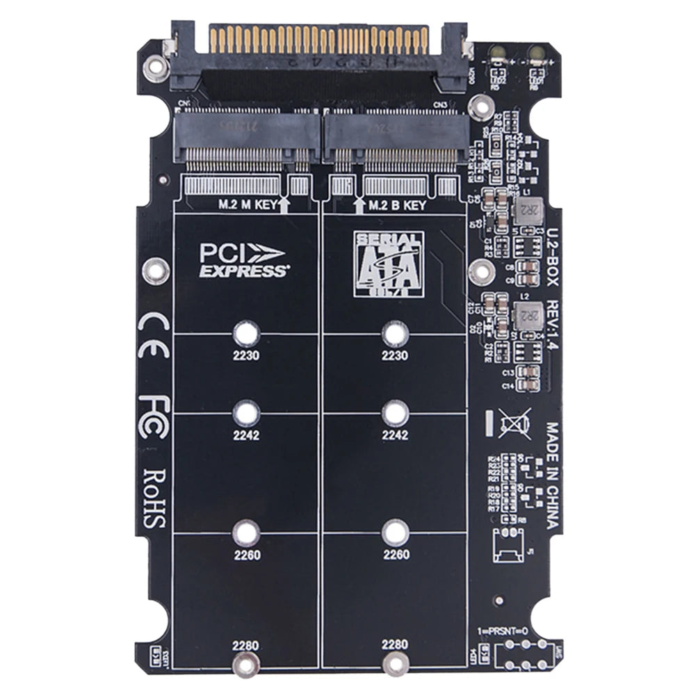 M.2 SSD To U.2 Adapter Card 32Gbps M.2 NVMe SATA-Bus NGFF SSD To PCI-e U.2 Adapter 32Gbps PC-E3.0X4 for Desktop Computer Vue Adapter Card