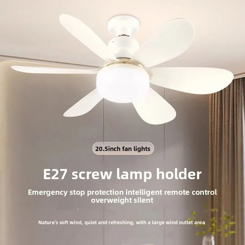 40W Socket Ceiling Fan with Light, 20.5in Screw Ceiling Fans with LED with Remote for Bedroom, Garage and Kitchen Vue