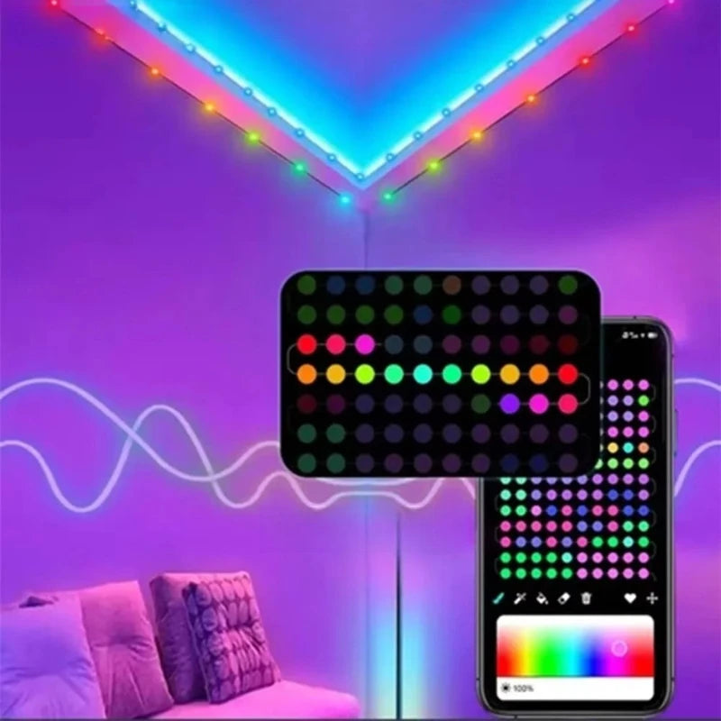 Smart RGB LED Strip Light 20M Fairy String Lights W/ APP Control Music Sync 12 Modes USB Powered for Xmas Home Decor Vue