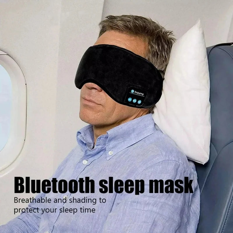 3D Eye Mask Bluetooth Headphones Music Sleeping Headband Earphones Soft Elastic Comfortable Wireless Headset Sleep Eye Mask Vue