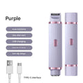 2in1 Electric Portable Hair Trimmer Shaver for Men and Women with Hair Removal Function Vue PURPLE