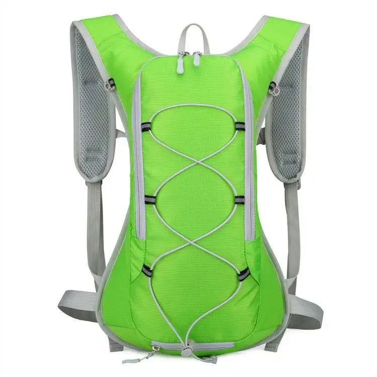 New 12L Outdoor Sport Bike Cycling Running Hiking Hydration Bag Storage Helmet Pack Waterproof UltraLight Bladder Backpack Vue green