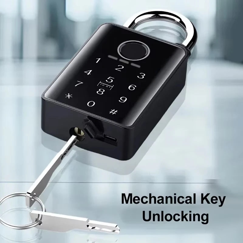 Tuya Smart Door Lock Fingerprint Padlock Password APP Card Key Unlock 7mm 10mm Smart Padlock Waterproof Electronic Lock Vue