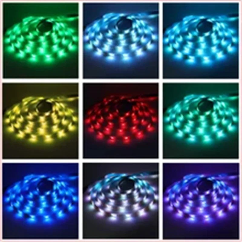 5050 RGB LED Strip Light USB 5V Smart Bluetooth Control IR Remote Flexible Led Tape 30/60 LEDs/M Colorful Ribbon Room Decor Vue