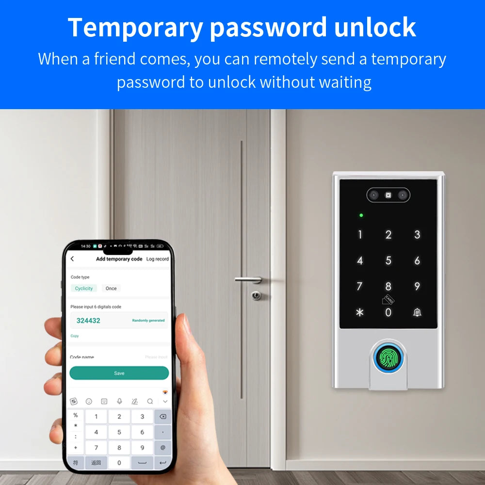 Smart tuya wifi Face Recognition Access Control Machine ID / IC Version Metal Belt Waterproof Fingerprint Control System Vue