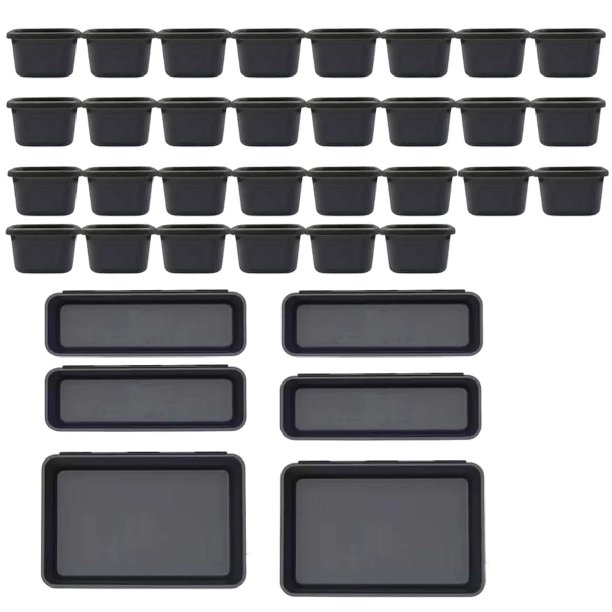 36-Pc Interlocking Drawer Organizer & Tool Tray Set Drawer Organizer Set Vue