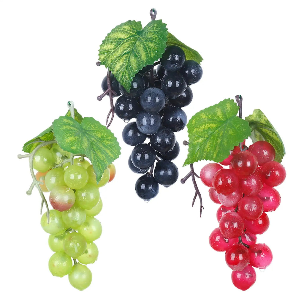 14cm Artificial Grapes Cluster Vintage Wedding Decor Fake Grapes Decorative Fruit Prop Holiday Party Home Decor Red Green Black Vue