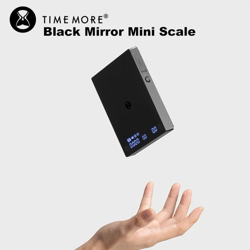 TIMEMORE Scale Black Mirror Mini Pour over Espresso Scale With Brewing Flow Rate and Heat Insulation Pad Electronic Coffee Scale Vue