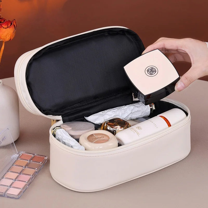 Women's Cosmetic Bag Makeup Bag Double Layer Large Capacity Luxury Cosmetics Organizer Travel Essentials Women Cosmetic Bag Vue