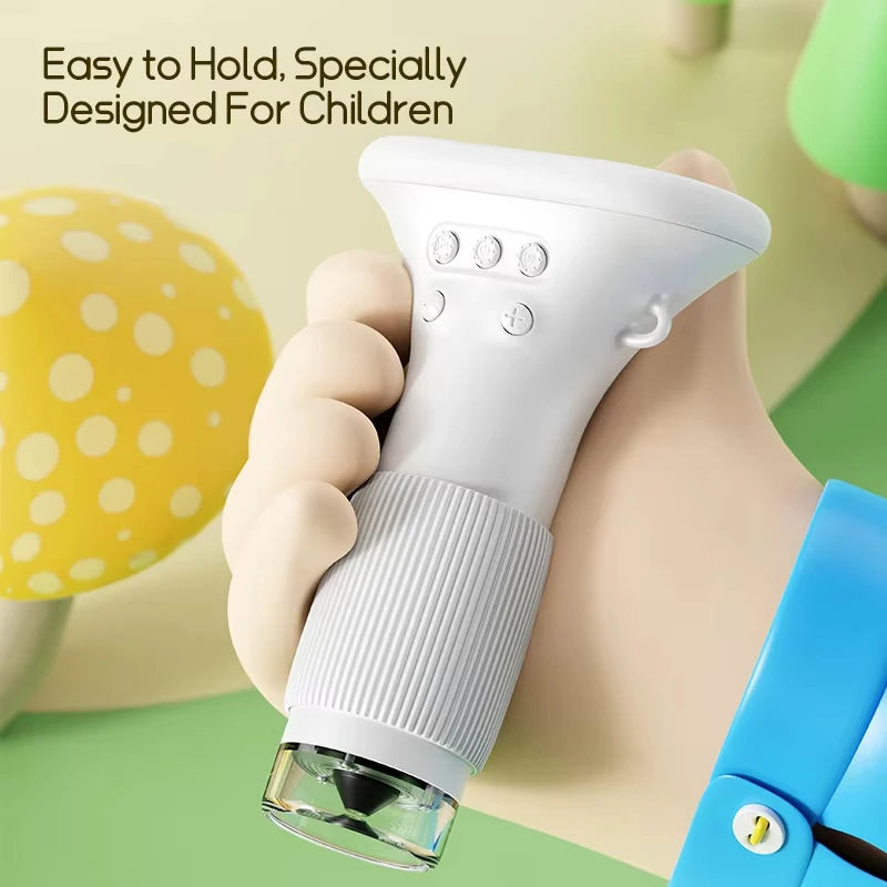 Kids Microscope 1000x Magnifier Microscope 200 Megapixels With LED Photo Video Function Educational Toys Science For Children Vue