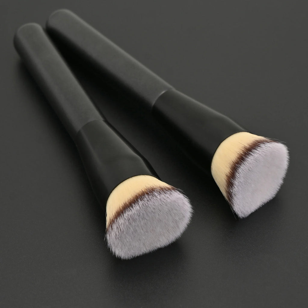 Professional Angle Foundation Makeup Brush Custom Logo Synthetic Hair For Liquid Cream Powder Emulsion Contouring Face Brush Vue