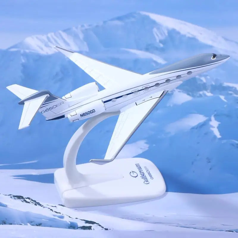 High-Quality 1PCS Gulfstream G650 Scale Aircraft Model; 1/200 Diecast G650ER Plane Replica Vue
