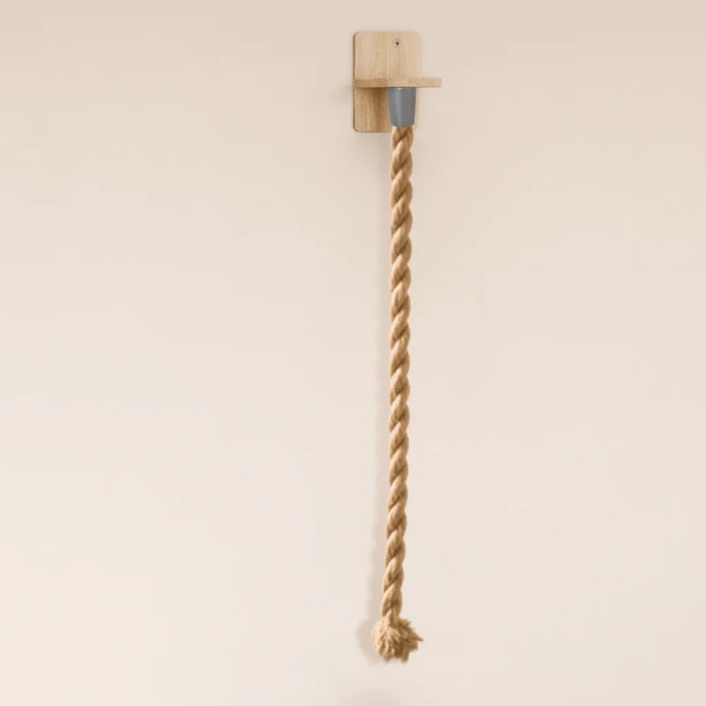 Wear Resistant Cat Scratch Rope Bite Resistant Screw Fixation Sisal Rope Cat Climber Space Saving Cat Climbing Shelf Play Vue Brown 51.18 in