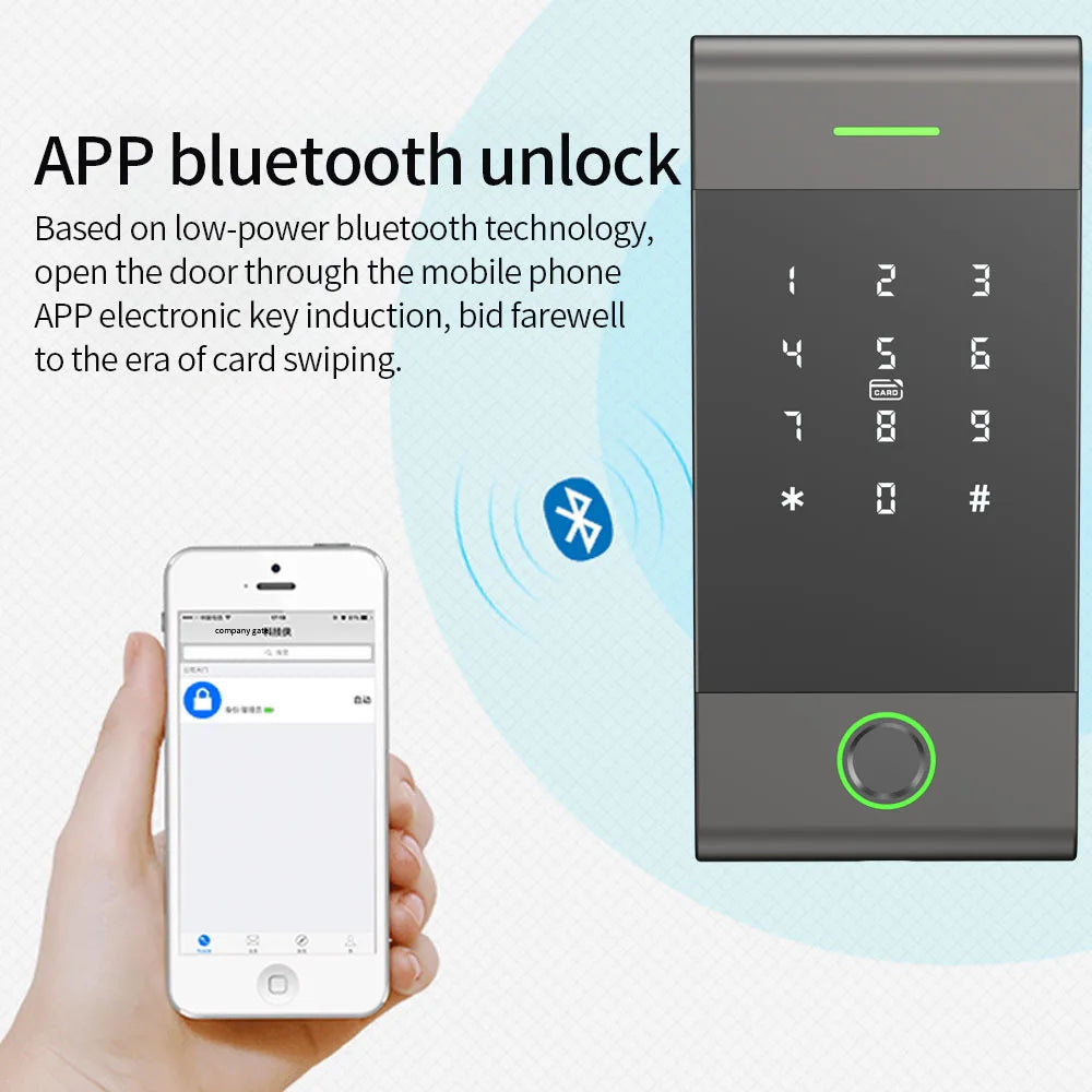Smart Access Control Lock Opener for Home Alexa Assistant Bluetooth NFC TTlock App Biometric Fingerprint Keyless Digital Keypad Vue