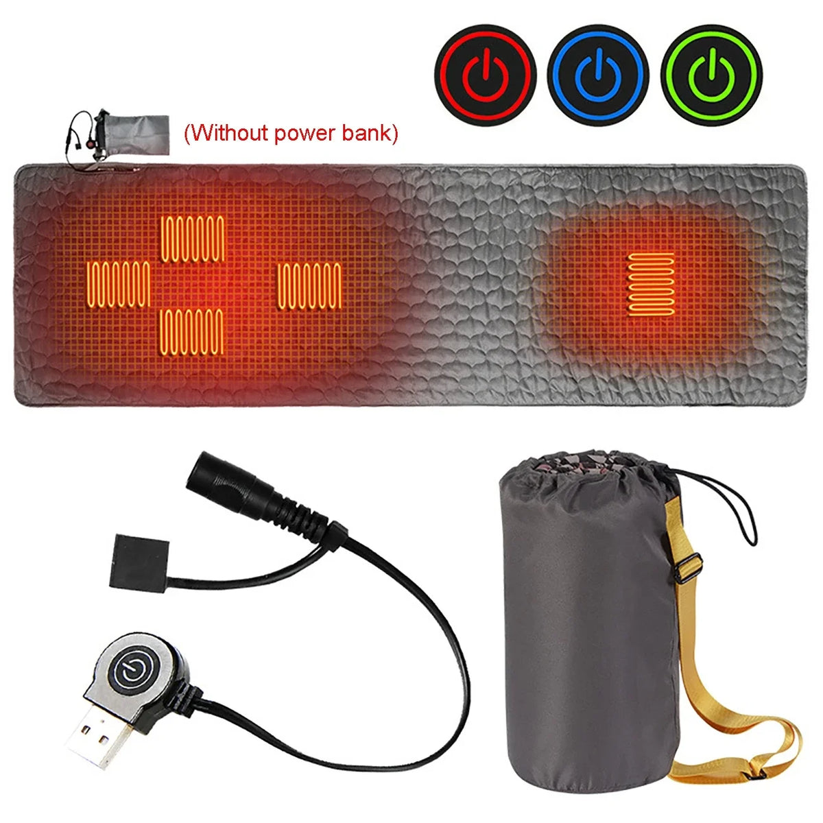 USB Electric Heated Sleeping Pad | 3-Level Camping Mattress Heated Sleeping Pad Vue