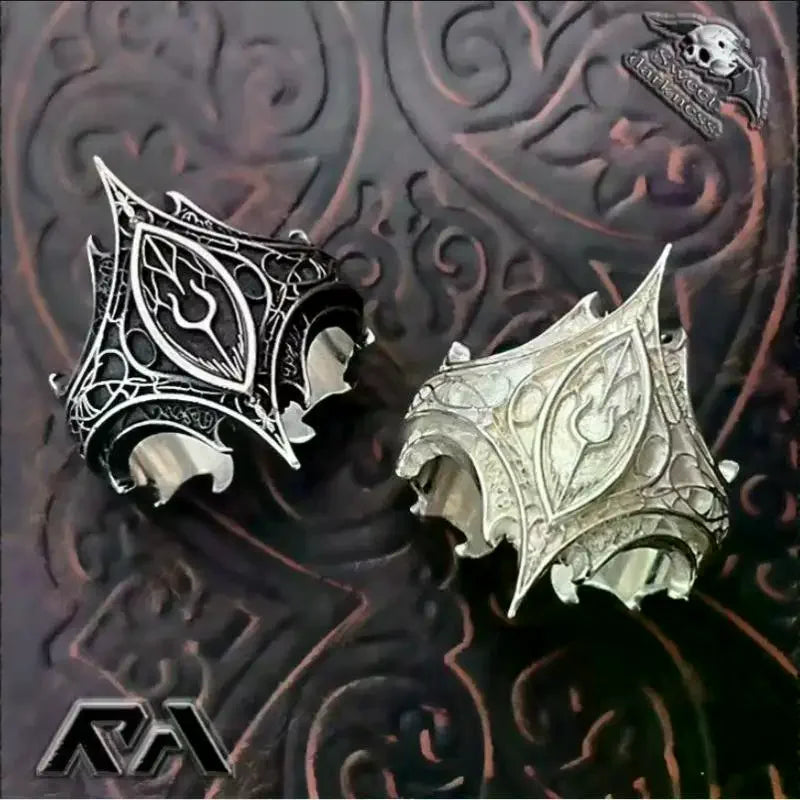 Vintage Personalized Irregular Pattern Gothic Style Open Ring Men Women Jewelry Party Accessries Gift Vue