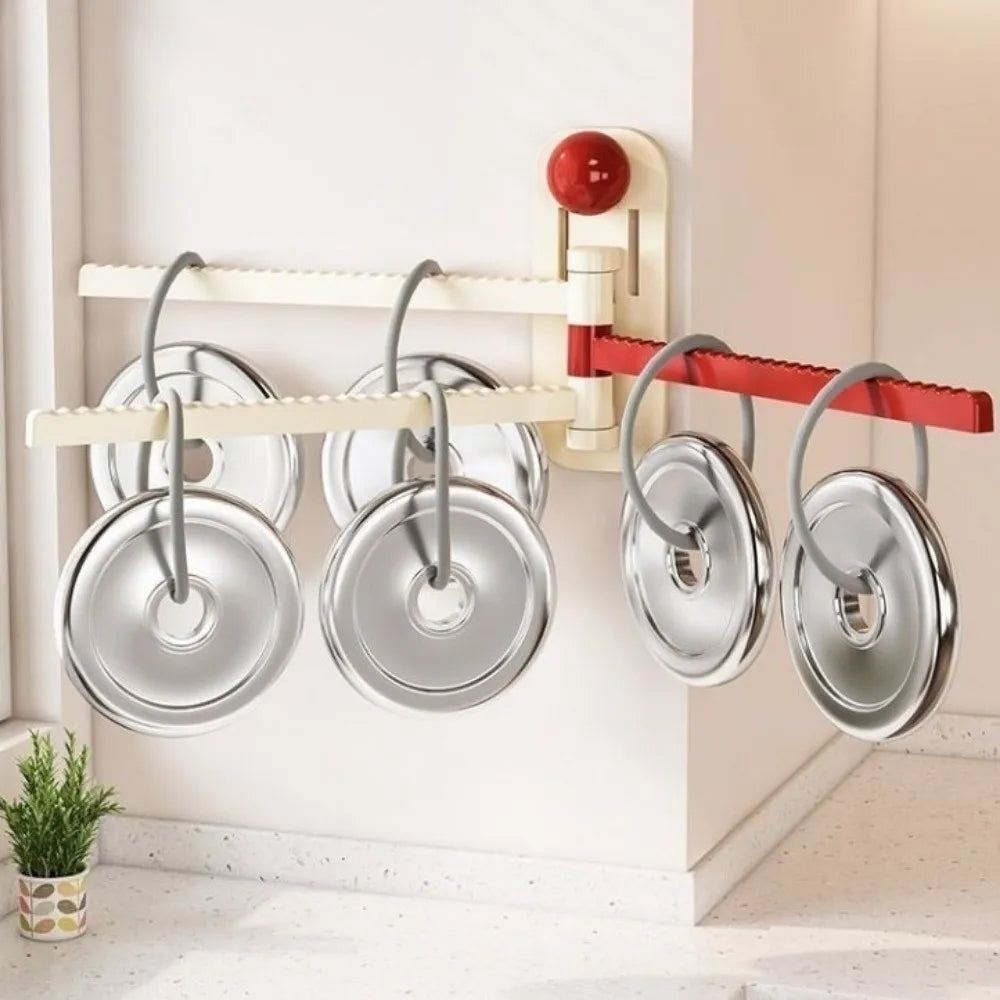 Dopamine Plastic Rotating Towel Rack Self Adhesive Wall Mounted 180° Swivel Towel Rack Space Saving Toilet Towel Rod Bathroom Vue