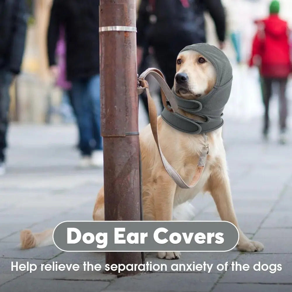 Soothing Head Cover Warm Dog Calming Hood Washable Adjustable Dog Windproof Hat Breathable Comfortable Dog Ear Cover Travel Vue