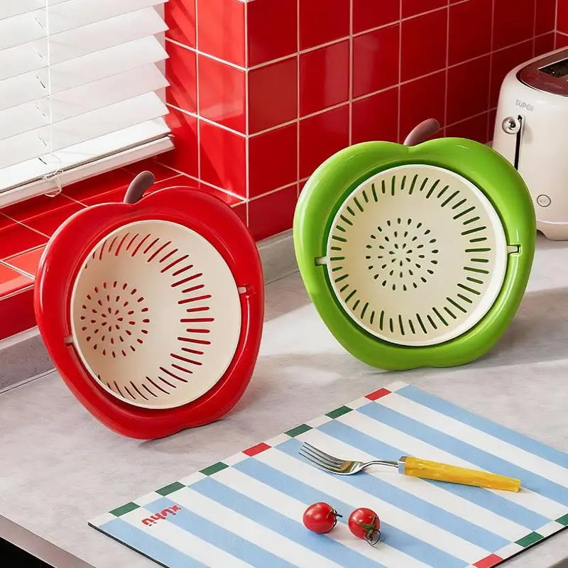 Fruit Shaped Drain Basket Perfect for Kitchen Fruit and Vegetable Cleaning Vue